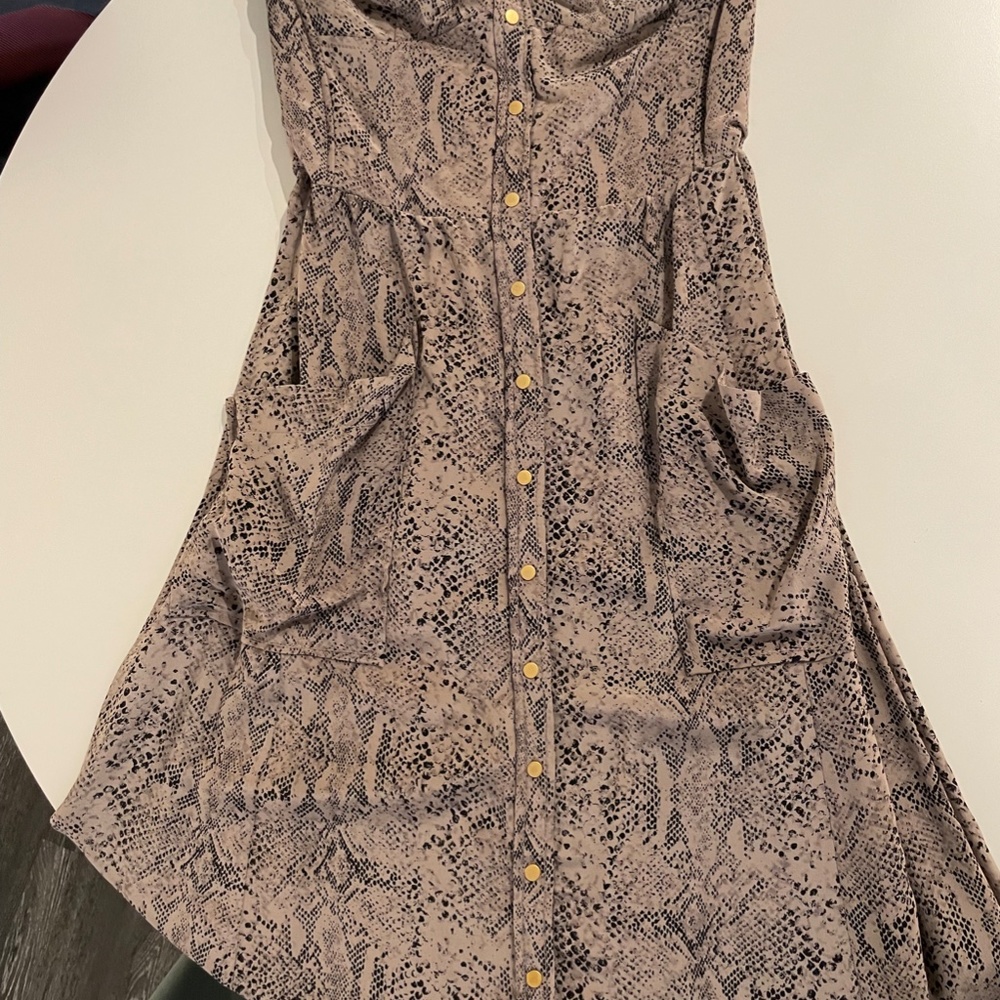 Rebecca Taylor Python Strapless Bodice Dress Sz S… - image 2